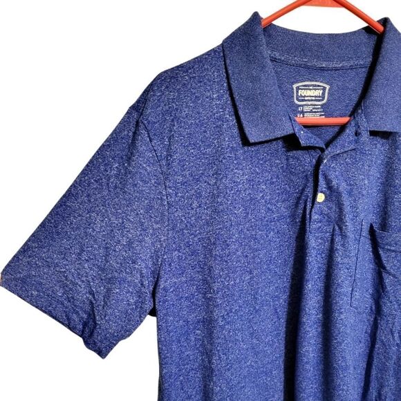 The Foundry Blue Short Sleeve Mens Polo, Size LT Large Tall - Picture 5 of 6